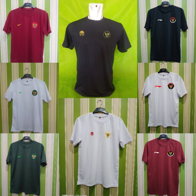 Jersey Bola DRIFIT Polos Logo TIMNAS Negara Indonesia Dan Euro - Baju Futsal Timnas Negara Indo