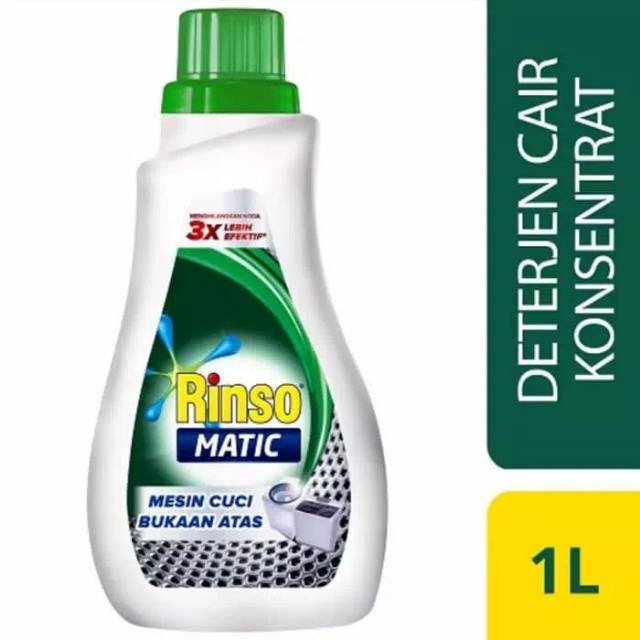 Rinso matic cair top load 1 liter green botol