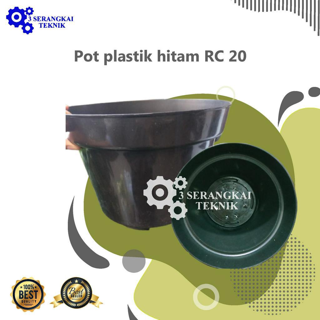 Pot plastik hitam RC 20