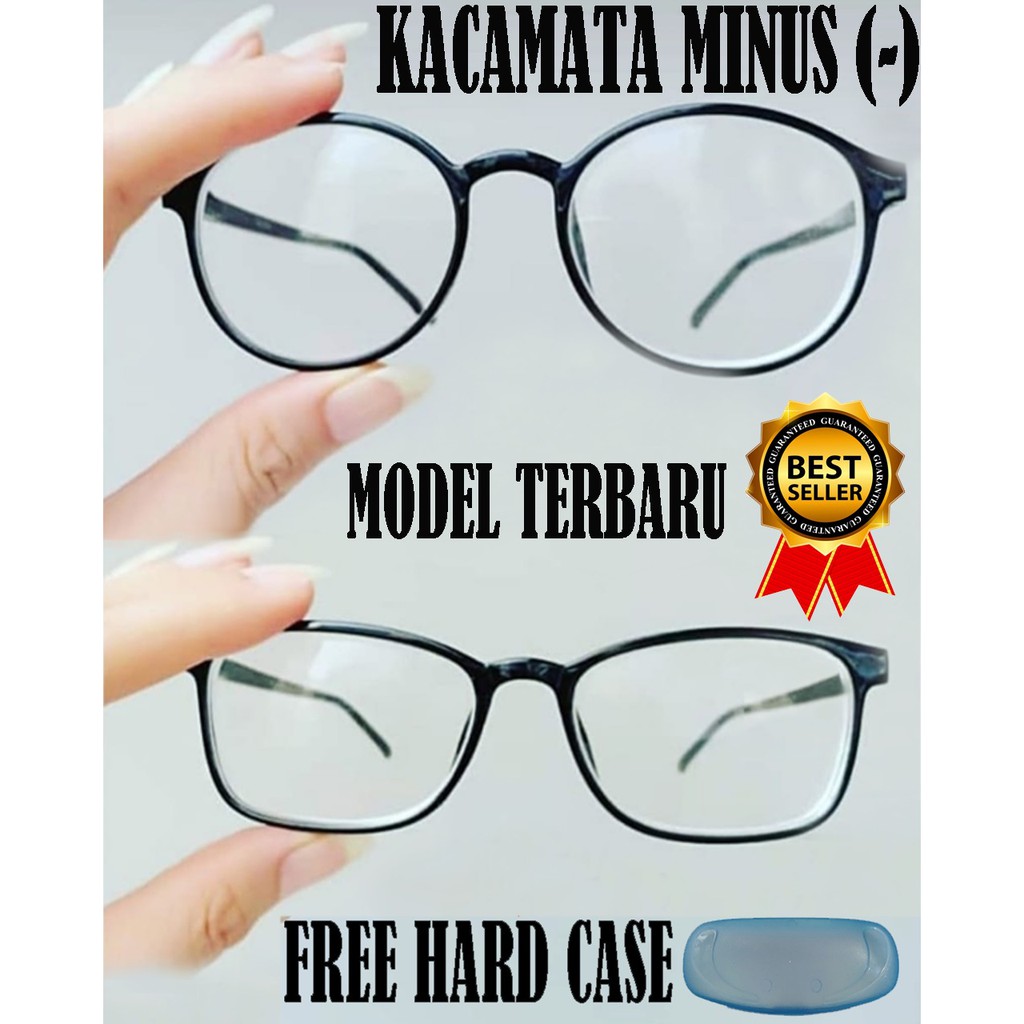 NEW! KACAMATA MINUS OVAL TERBARU- (0.50 S/D 4.00) -KACAMATA MINUS OVAL FREE HARD CASE