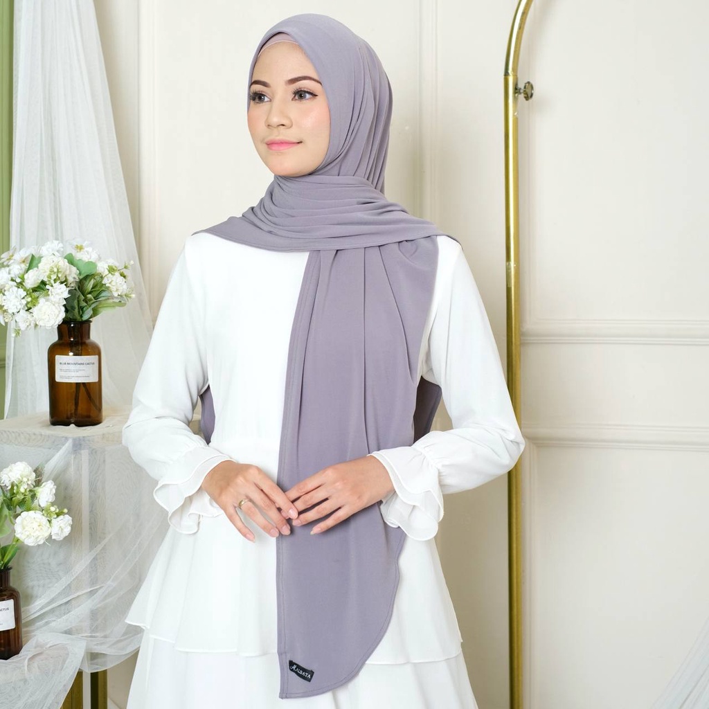 Izzy Square Instant - Albata Hijab-Izzy Light Grey