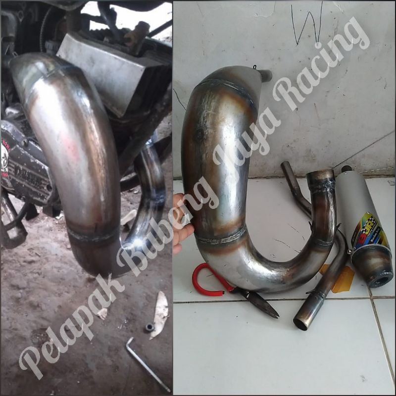 KNALPOT UDANG TRAIL YAMAHA RX KING RX Z RX S MODEL YZ PNP RANGKA KTM KLX CRF STANDAR PLAT KARAT ORIG
