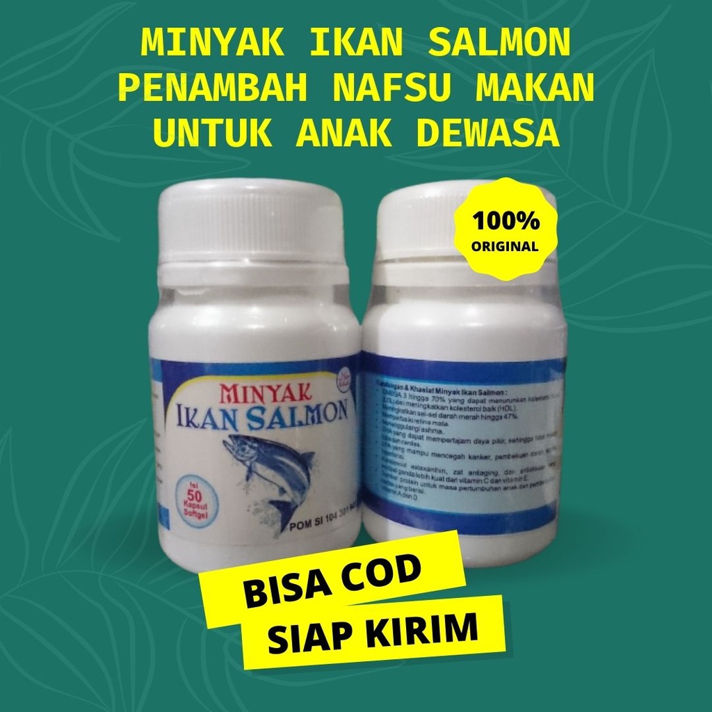 Minyak Ikan Salmon Omega 3 Penambah Nafsu Makan Untuk Anak dan Dewasa Original