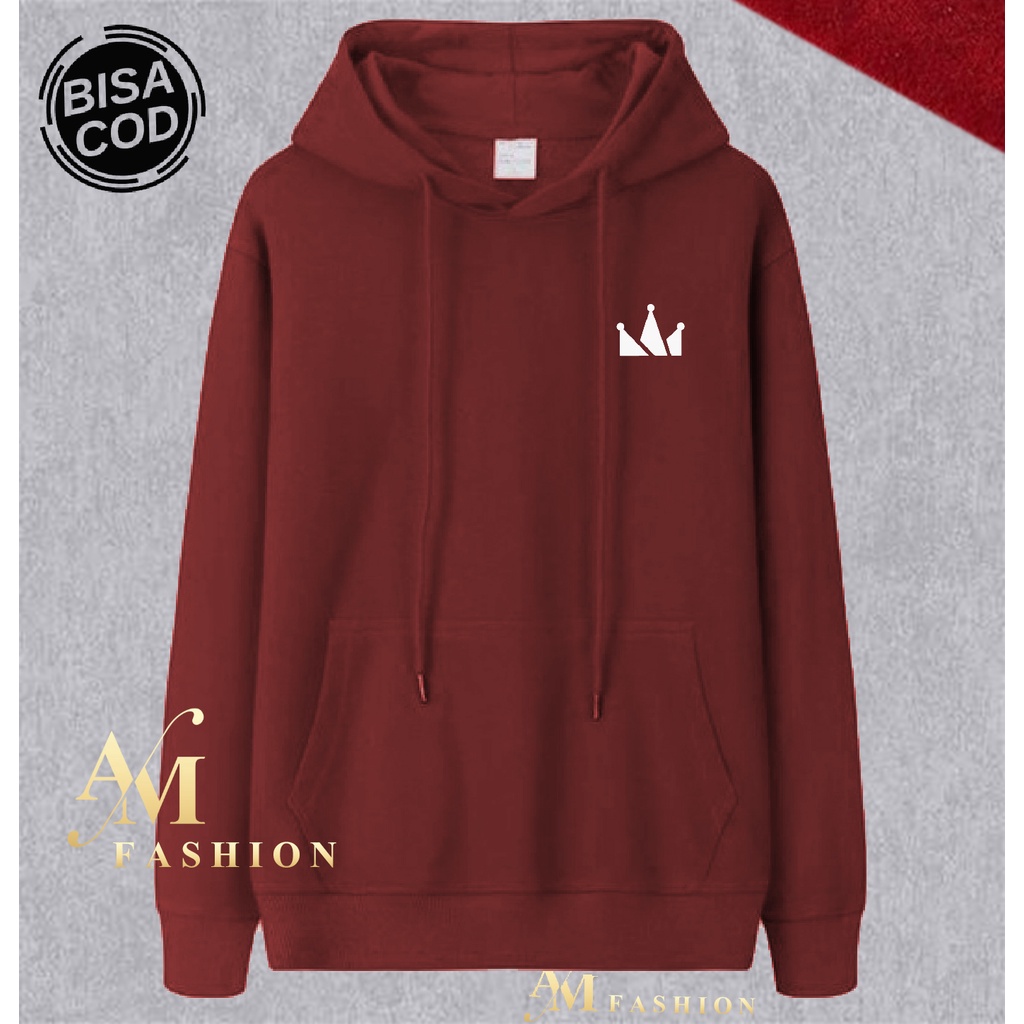 AM Fashion COD Hoodie Distro Motif Screamous Logo Text Putih Premium Quality T-Shirt Pria Branded Ke