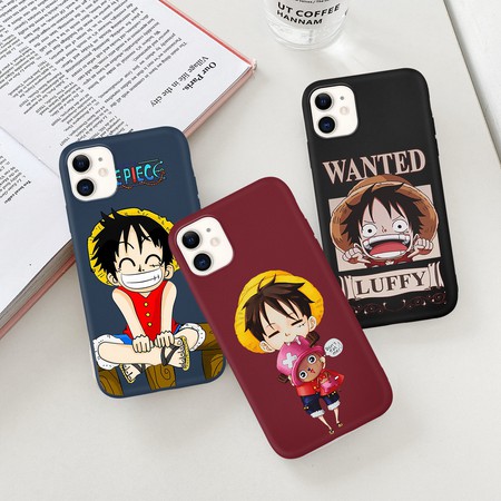 Simple Custom Monkey LUFFY Painting Silicone Matte Soft Casing iPhone 6 6s 7 8 6plus 6sPlus 7Plus