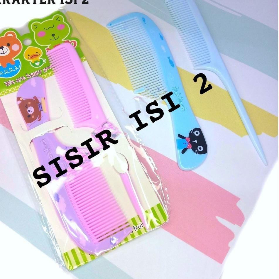 Sisir Karakter Mini SET ISI 2 / Sisir Karakter / Sisir Rambut Anak / Hair Comb