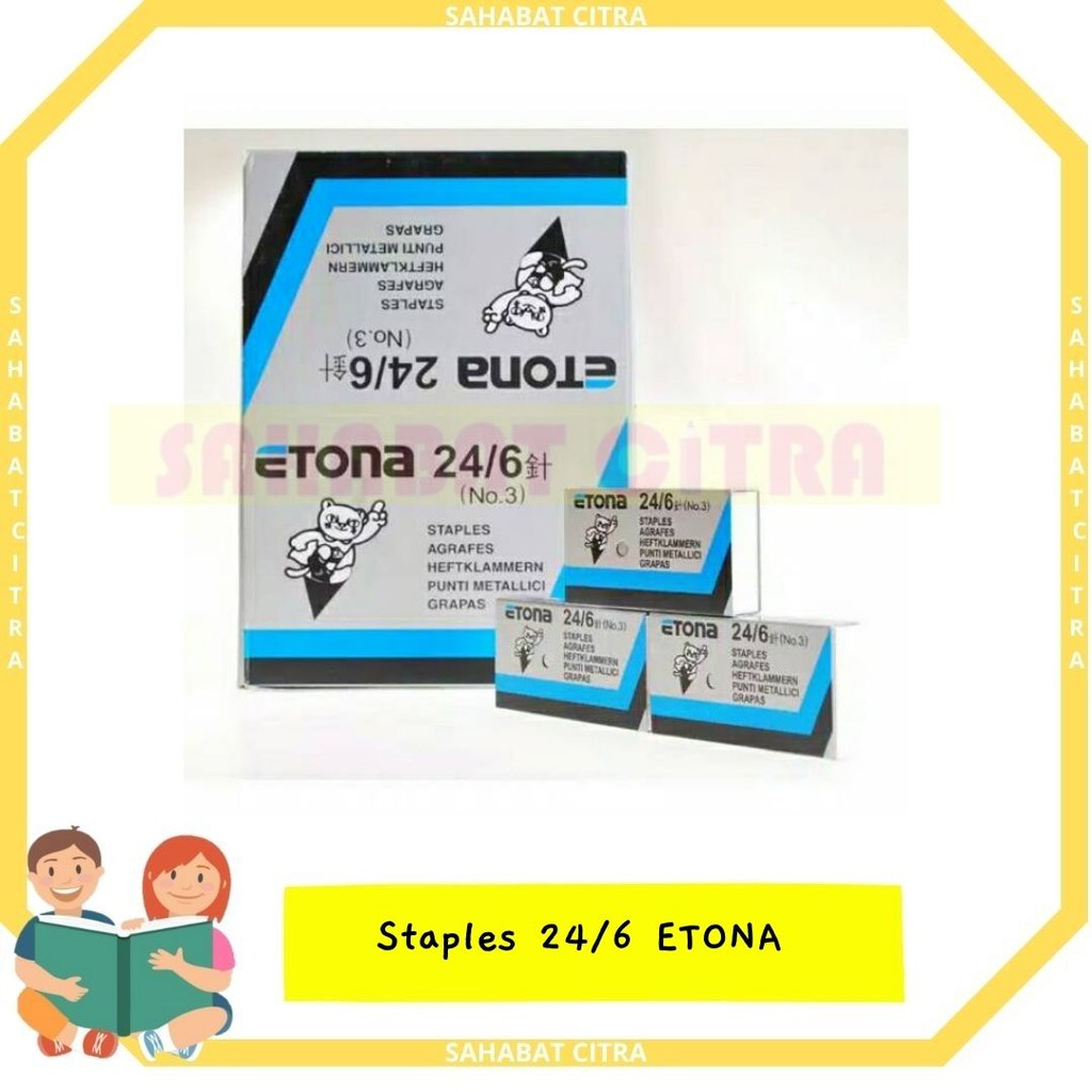 

REFILL ISI STAPLES/STAPLER 24/6 ETONA PACK 钉针系列