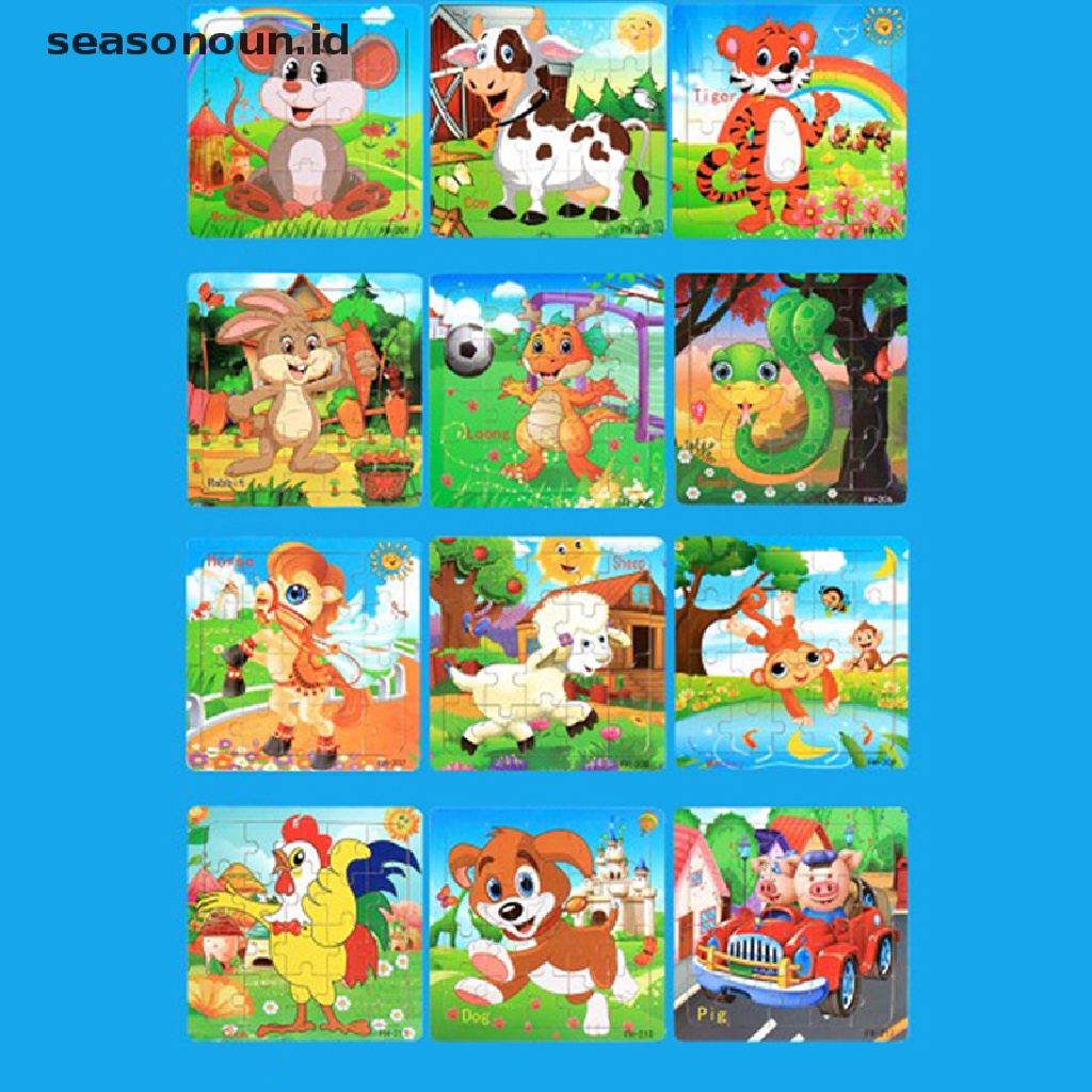 Mainan Puzzle Jigsaw Bahan Kayu Untuk Edukasi Anak