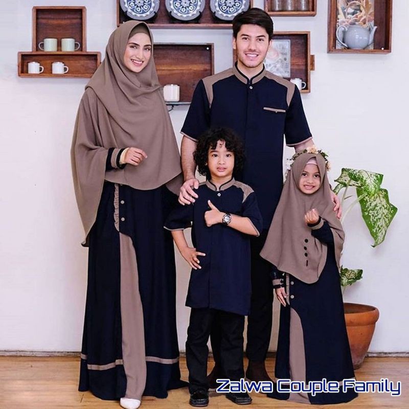 Zalwa Couple Baju Couple Keluarga Couple Keluarga Jannah Family Baju Couple Family Jannah Shopee Indonesia