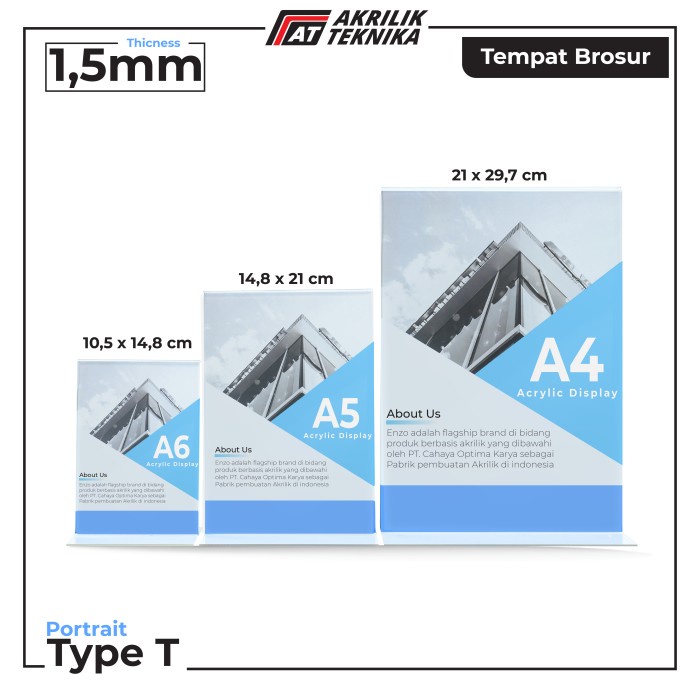 

ORGANIZER-DOCUMENT- TEMPAT BROSUR / TENT CARD AKRILIK DISPLAY 2 SISI A5 TEBAL 1.5MM -DOCUMENT-