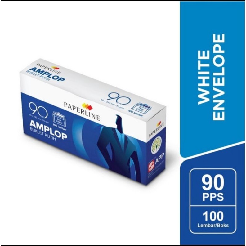 

Amplop Putih Polos Merek Paperline No 90 Uk 110 x 230 mm