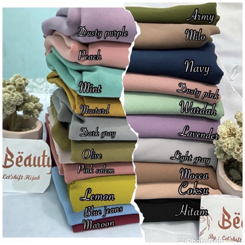 TERMURAH HIJAB SEGI EMPAT INSTAN / HIJAB SEGI EMPAT 2in1 PLUS INER/ HIJAB SEGI EMPAT INER CERUTY BABY DOLL