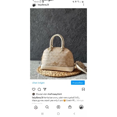 Coach Mini siera khaki chalk