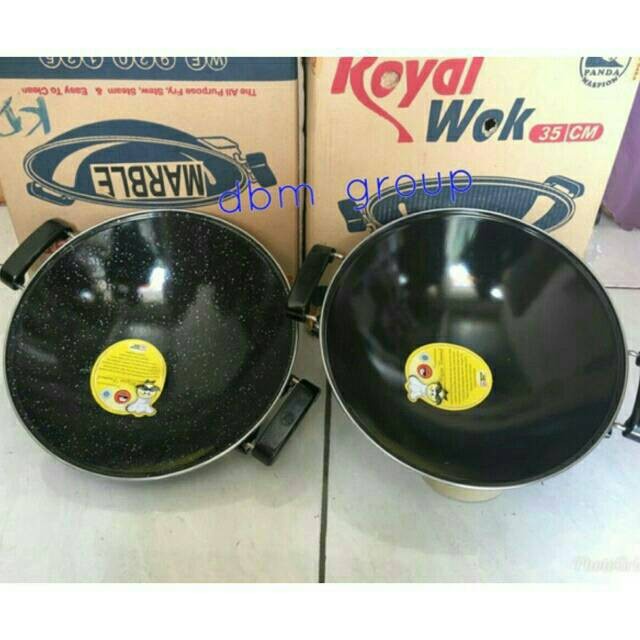 Wajan Enamel Royal Wok Panda 35 cm Maspion anti lengket