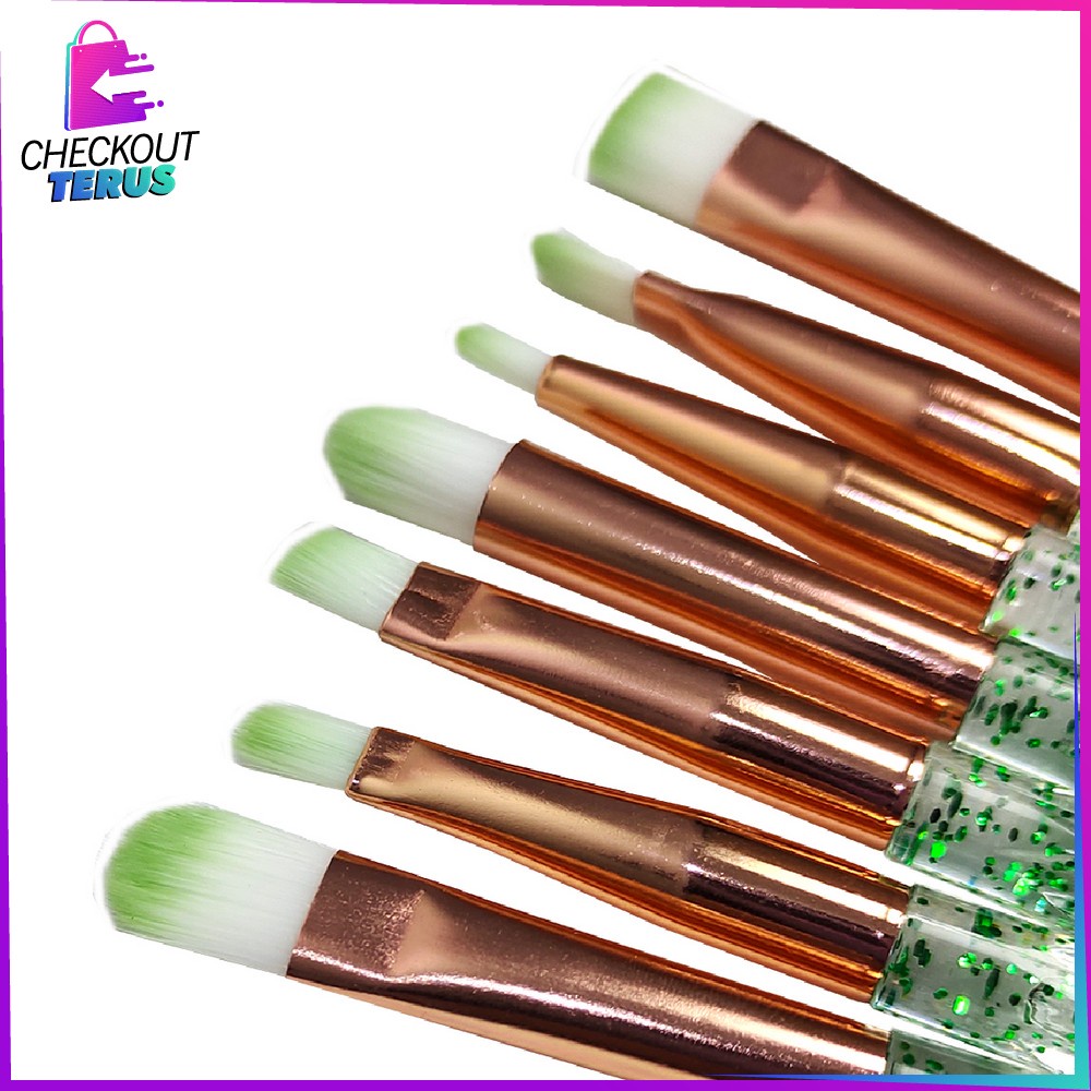 CT K100 Kuas Make Up Set 7IN1 Brush Set Glitter Eyeshadow Concealer Foundation Brush Make Up Set Beauty Tools