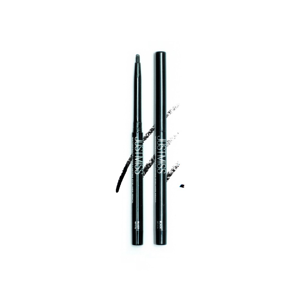 Justmiss Longlasting Eyeliner Pencil (Putar) 0.3gr waterproof