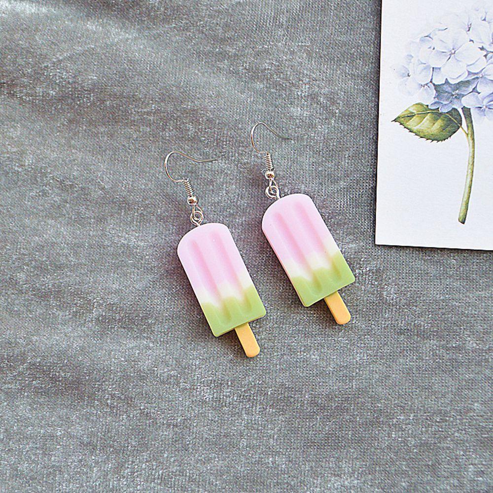 Lily 1pasang Resin Eardrop Fashion Warna-Warni Menjuntai Drop Earrings