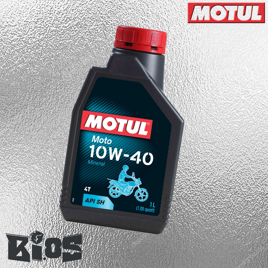 MOTUL MOTO OLI MESIN MOTOR 10W40 API SH 1L 100% ORIGINAL MOTUL MINERAL TERBAIK !