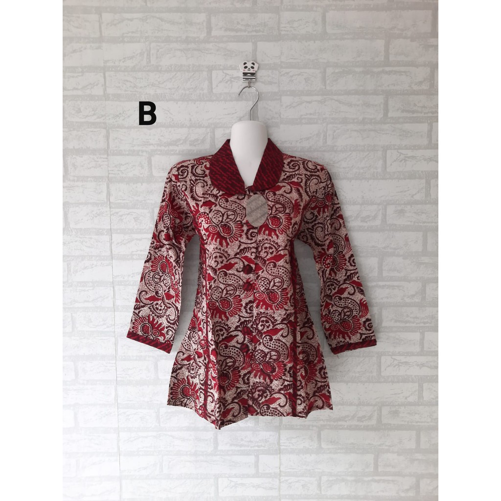 blouse batik kerja lengan panjang