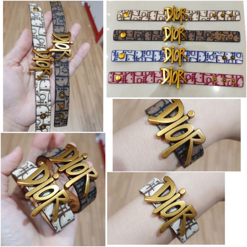 Gelang Kulit CD Premium Quality Tidak karatan Bracelet Branded band  Premium quality 2288