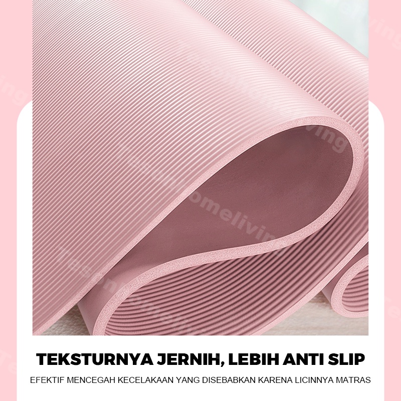 183 CMx 61CM x 1CM Alas Matras Yoga Mat 10 mm Tebal Anti Slip Olahraga Senam Pilates Gym barang jual rugi