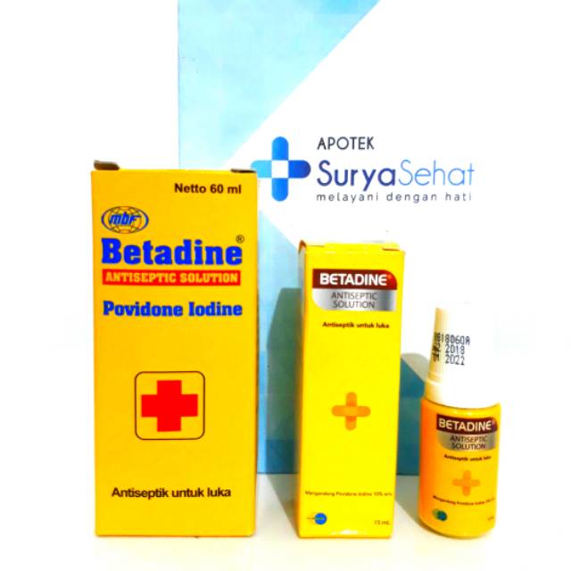 Betadine Antiseptik Solution 5ml 15ml 60ml - Betadine