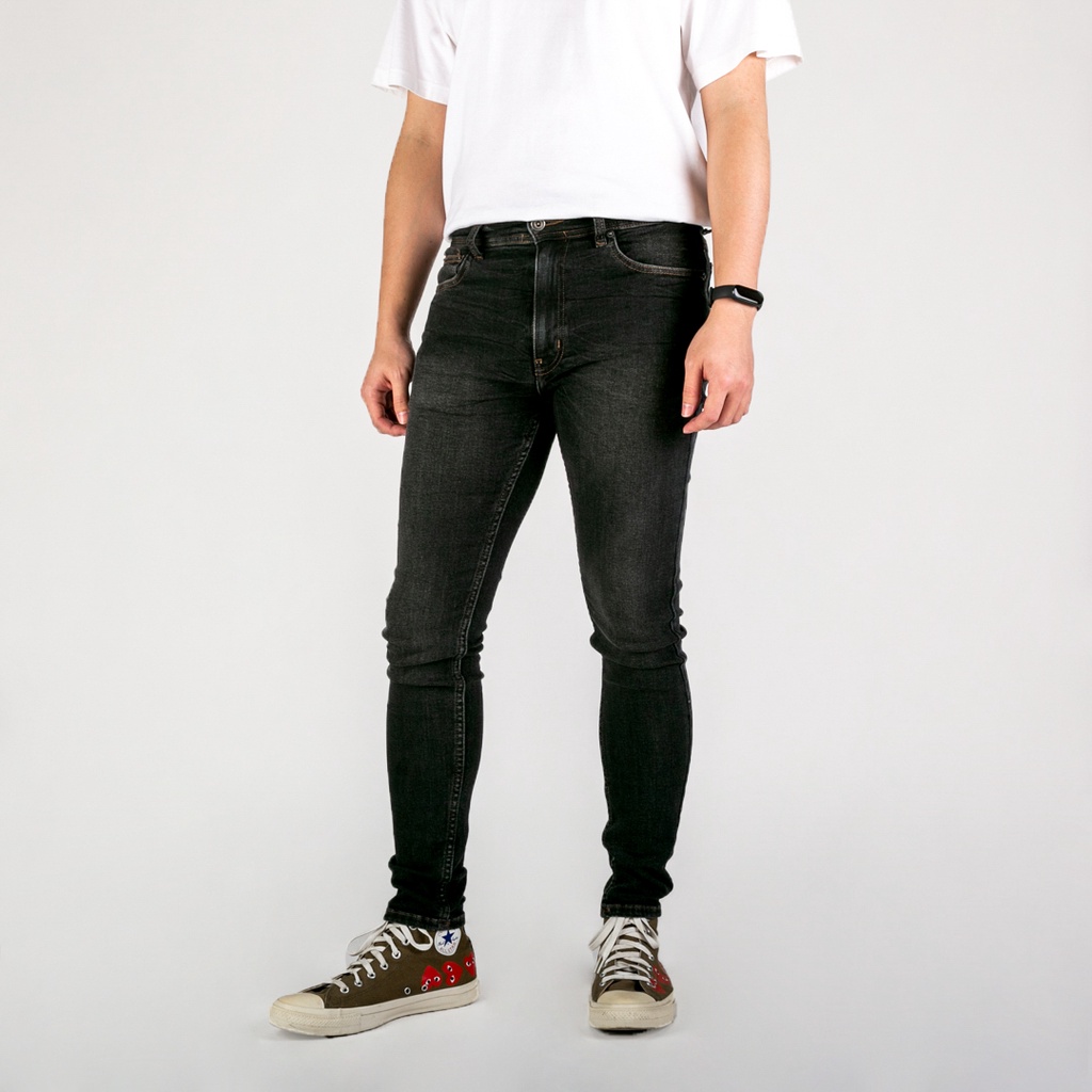 UNITEDJEANS - Celana Slim Fit Jeans Pria Bahan Stretch Denim - Exodius Black - (UJ-30)