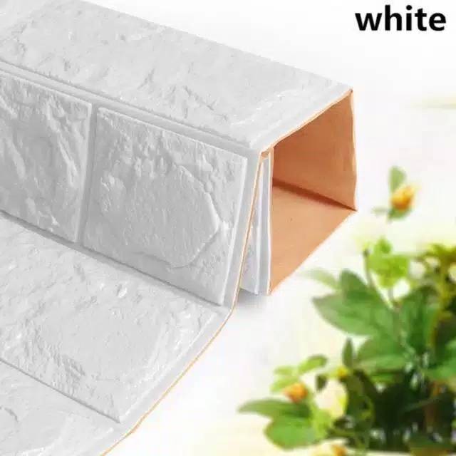  Wallpaper  Putih  3D  Dinding Foam  Batu Bata  Waterproof Brick 