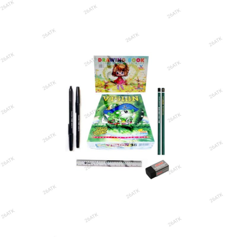 

[TERMURAH] PAKETSEKOLAH 1 (ALAT TULIS+BUKU+PULPEN+PENSIL+PENGHAPUS+BUKU GAMBAR