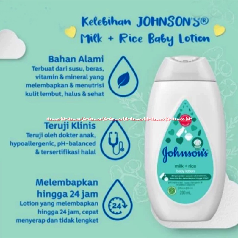 Johnson's Baby Bath Milk Rice 200ml Sabun Bayi Untuk Membuat Kulit Lebih Lembut Halus Jonson Jhonson Johnson Sabun Susu Bayi