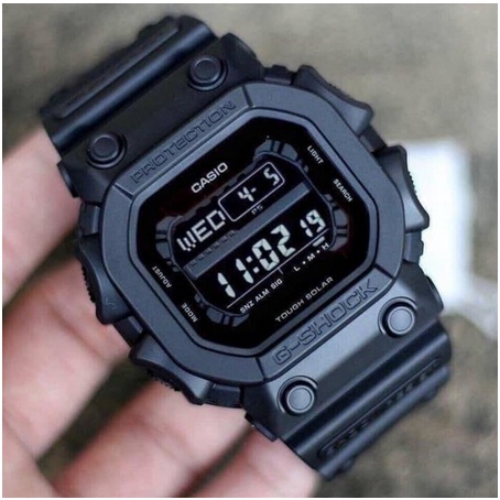 JAM TANGAN PRIA SPORTY GX 56 FULL BLACK FREE BATERAI DAN BOX