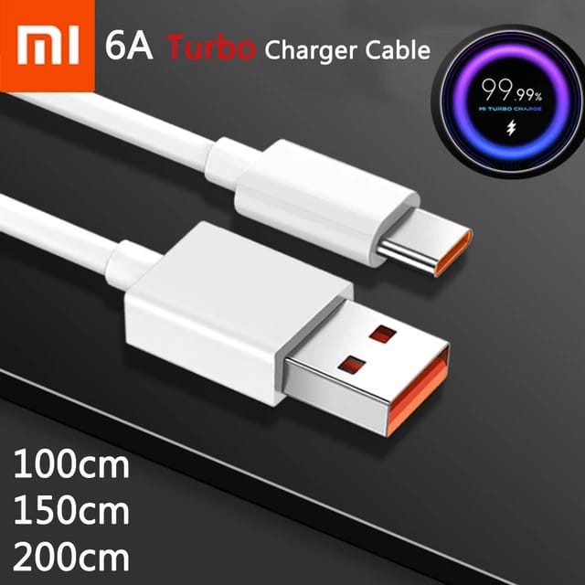 ORIGINAL KABEL CHARGER XIAOMI 12 12 PRO 11T 11T PRO F4 GT NOTE 11 PRO MI 11 ULTRA 6A 67W TURBO CHARGE MAX 120W