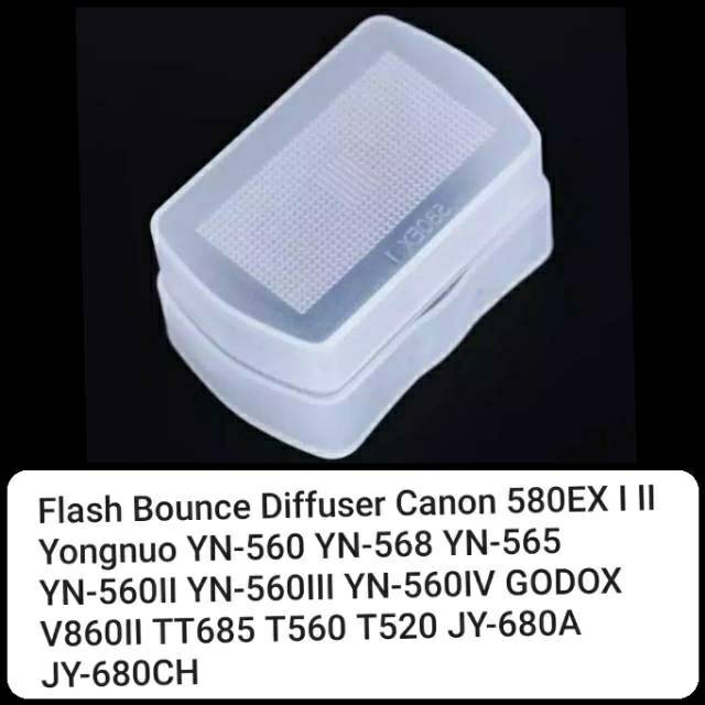 Flash Bounce Diffuser Canon 580EX I II Yongnuo YN-560 YN-568 YN-565 YN-560II YN-560III YN-560IV