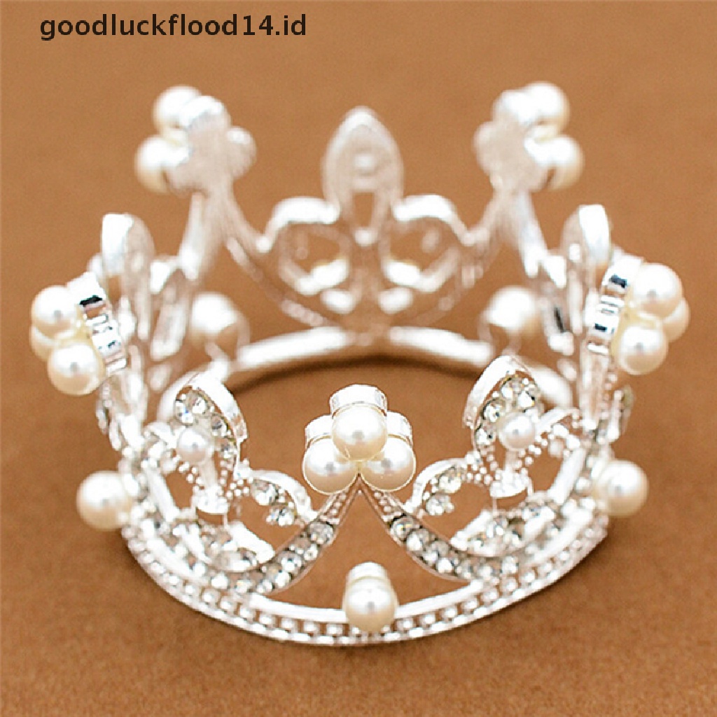 [OOID] Wedding Bridal Crown Jewelry Pearl Queen Princess Crown Crystal Hair Accessory ID