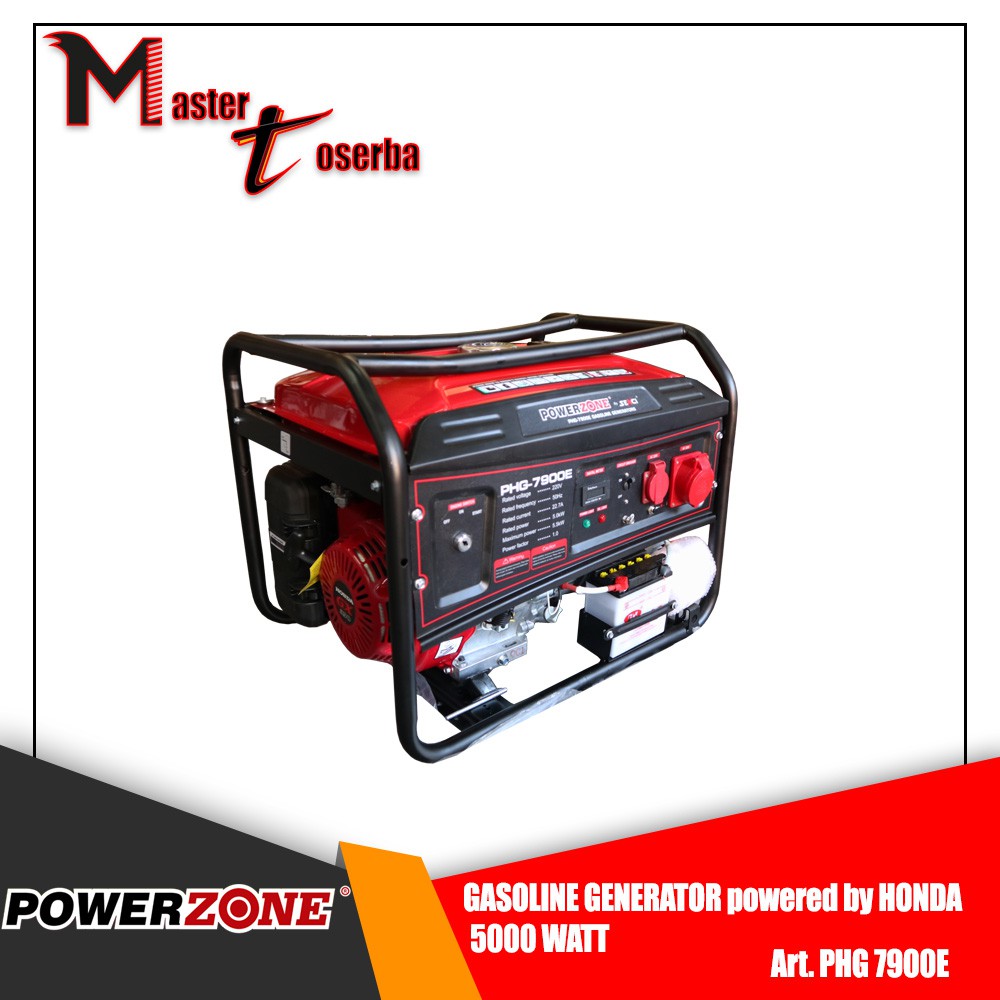 GENSET BENSIN HONDA GASOLINE GENERATOR 5000 WATT PHG7900E POWERZONE