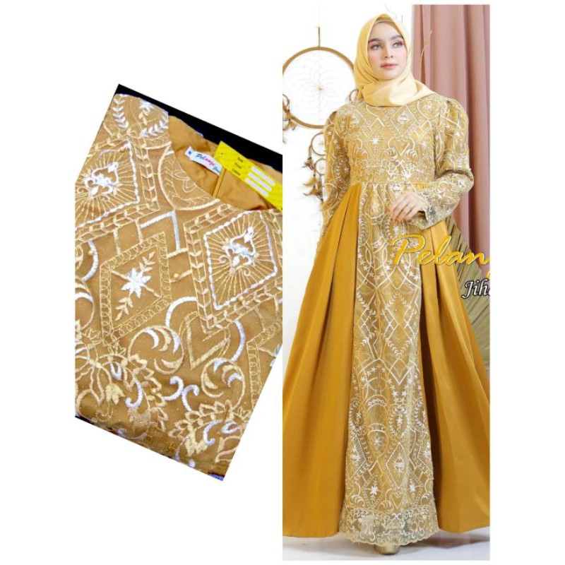 COD GAMIS TULLE SATIN/KEBAYA JIHAN DRESS/GAMIS KONDANGAN/GAMIS TUNANGAN