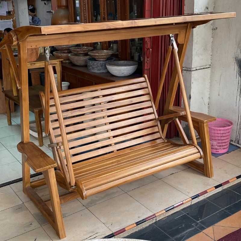 Ayunan Teras Rumah Outdoor & Indoor Kayu Jati
