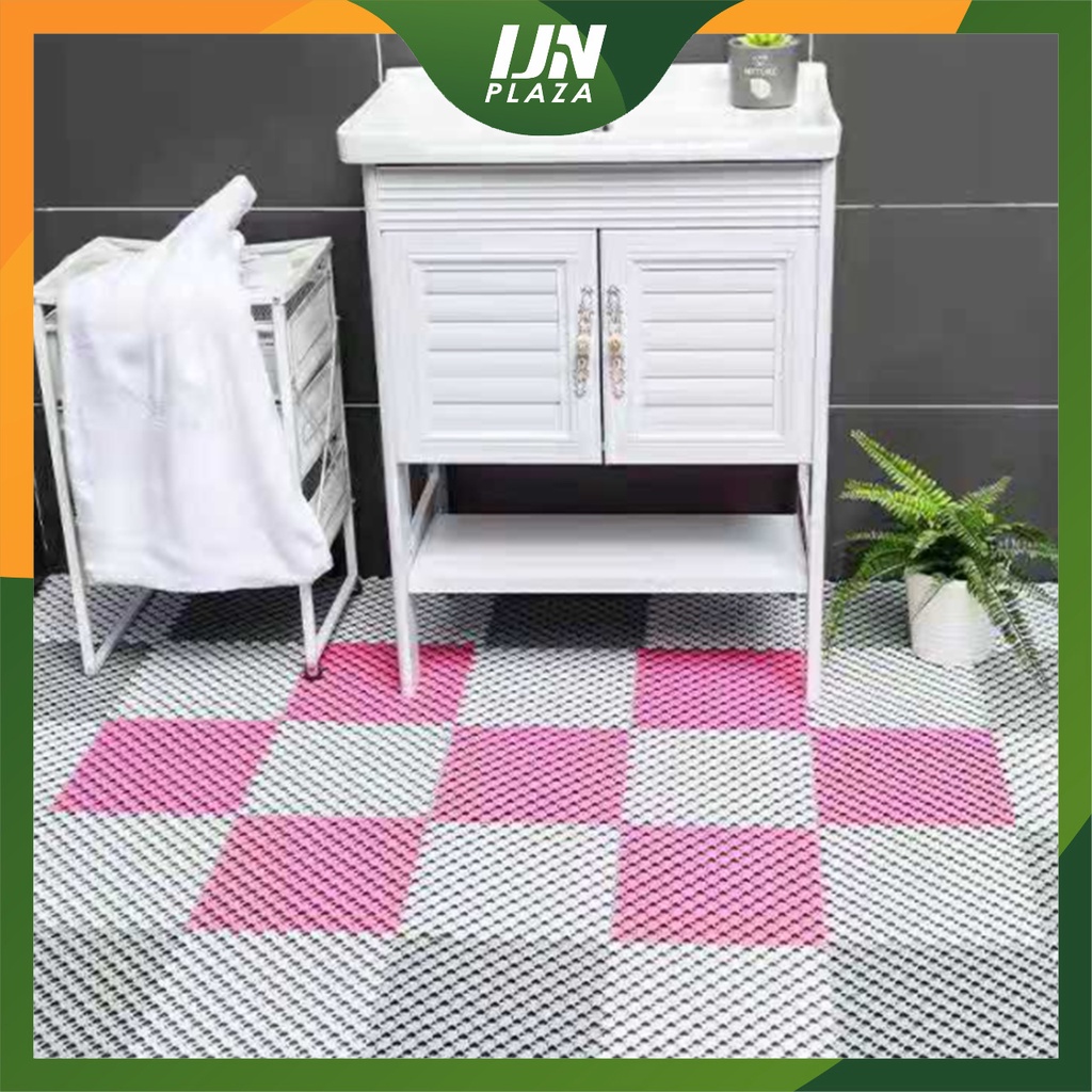 ❤ IJN ❤ Karpet Kamar Mandi Anti Licin 25x25CM / Keset Lantai Anti Slip Polkadot Dapur Mat Non-Slip