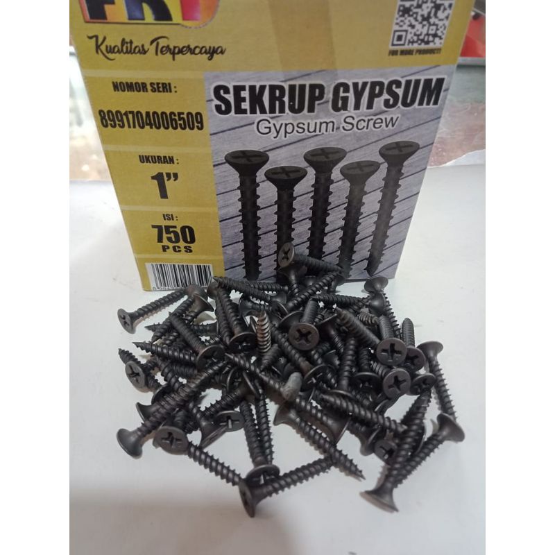 Skrup Baja 6x1x1,5cm hitam baja 10pics