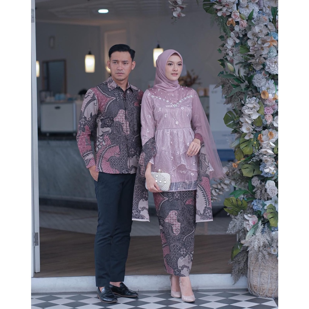 Kebaya Couple Modern Kebaya Wisuda Baju Tunangan Lamaran Batik Brokat Terbaru Baju Couple Pasangan Kondangan Terbaru