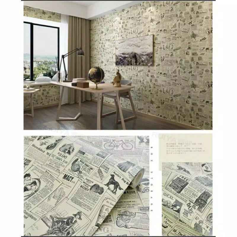 Wallpaper Sticker Dinding Motif Koran Ukuran 10m x 45cm