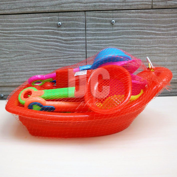 Perahu Pasir Warna RANDOM Peralatan Main Istana Pantai Cetakan Sekop Jaring kapal