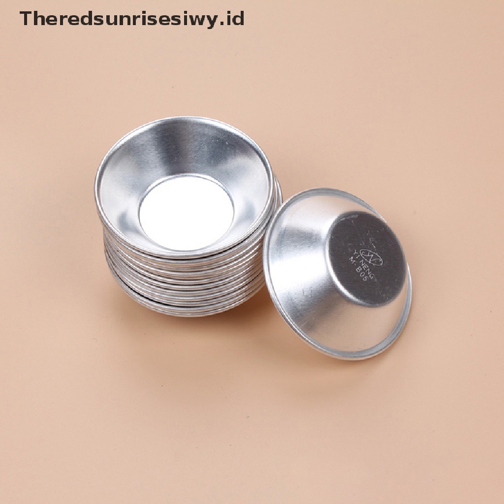 # Alat Rumah Tangga # 10pcs Cetakan Cupcake / Egg Tart Bahan Aluminum Alloy