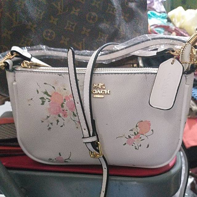 Coach shoulder/sling bag floral white