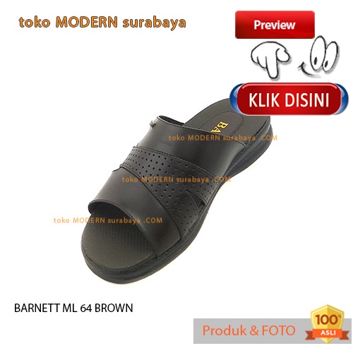 BARNETT ML 64 BROWN sandal pria casual slide