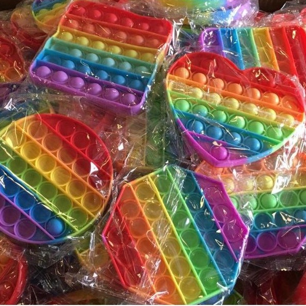 [BISA COD] POP IT RAINBOW SQUARE MURAH MAINAN ANAK GELEMBUNG POPIT PUSH RAINBOW MULTICOLOR TERMURAH-8