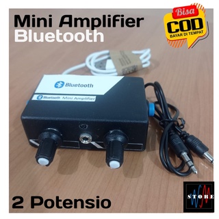 Mini Aplifier Bluetooth stereo 2 potensio - 5V gratis kabel AUX