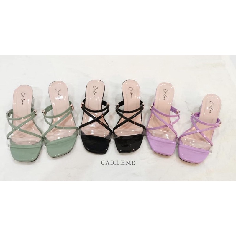 CARLENE - heel kaca / sandal hak kaca wanita