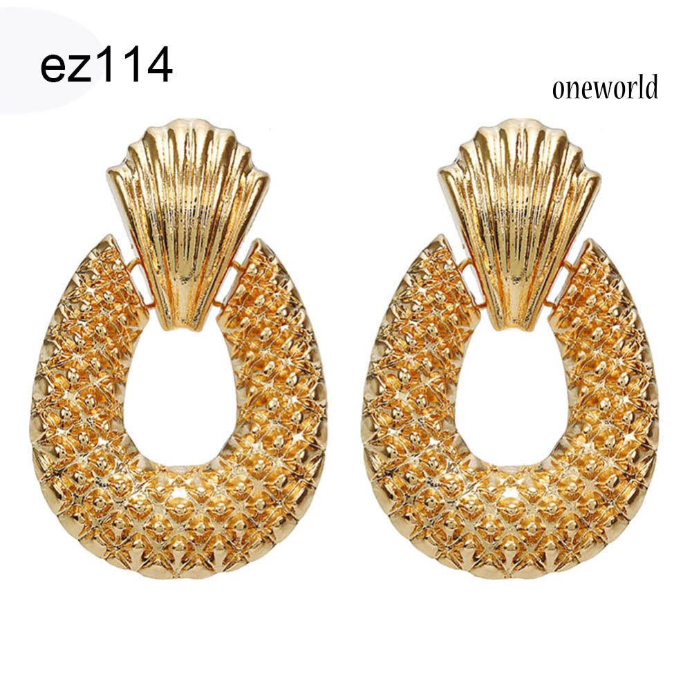 OW# Fashion Women Square Round Geometric Dangle Ear Stud Earrings Statement Jewelry