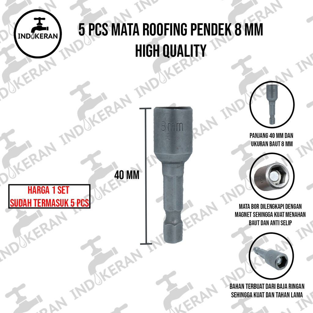 INDOKERAN - Mata Roofing Pendek/Panjang - 5 Pcs - High Quality